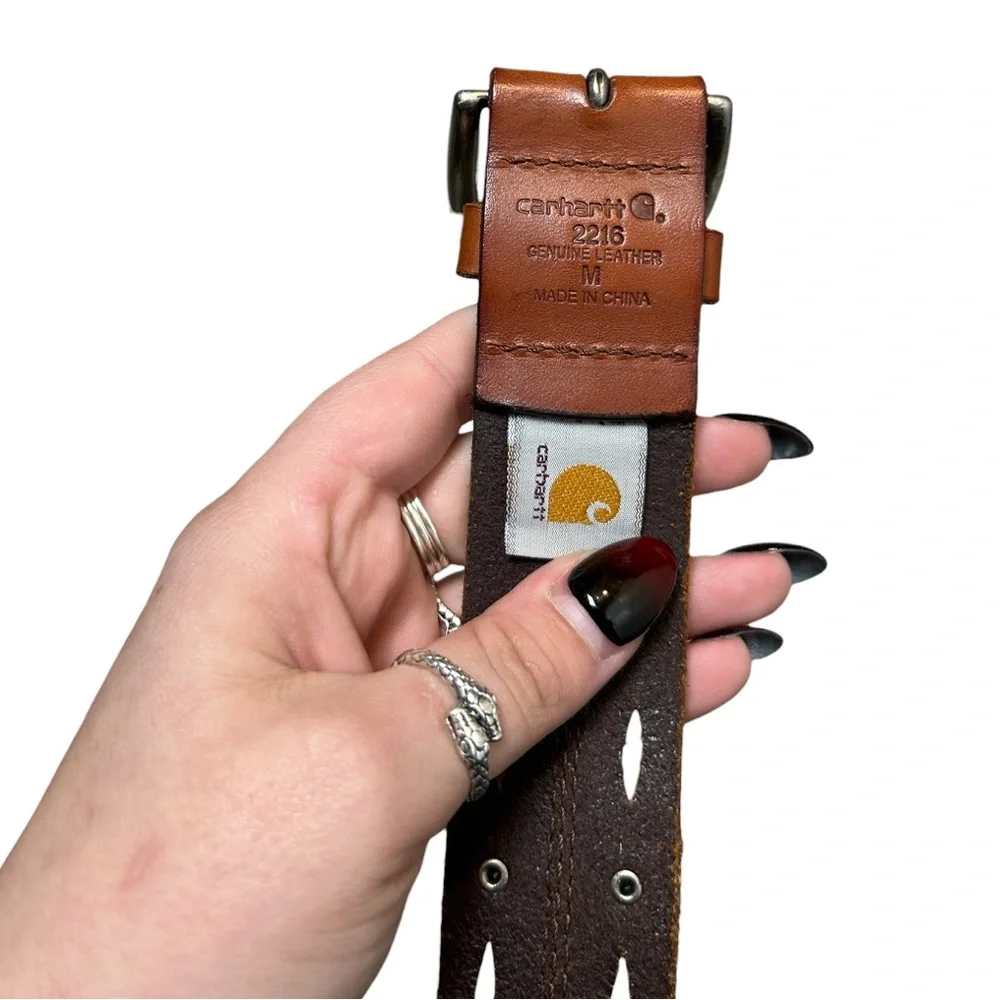 Men’s Carhartt Genuine Leather Brown Belt Size Medium